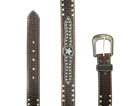 Dark Brown Western LoneStar Belt
