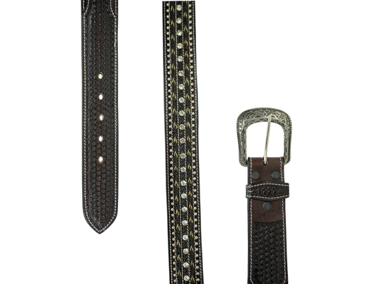 Black Western Diamond Belt