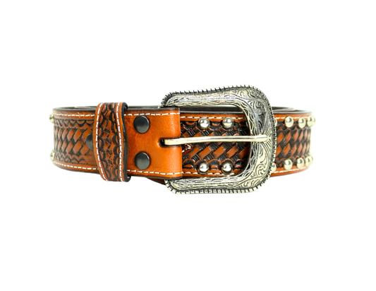 Brown Western LoneStar Belt