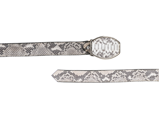 Natural Phyton Metal Buckle Belt