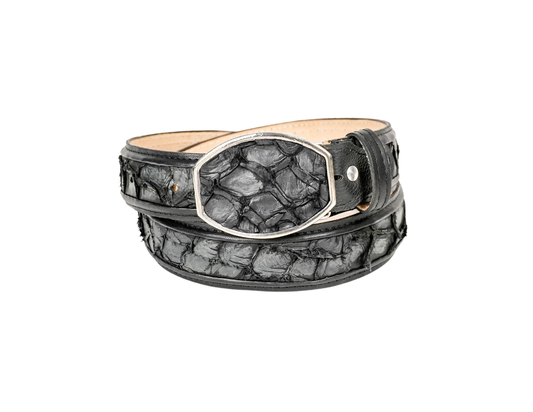 Black Piraruco Metal Buckle Belt
