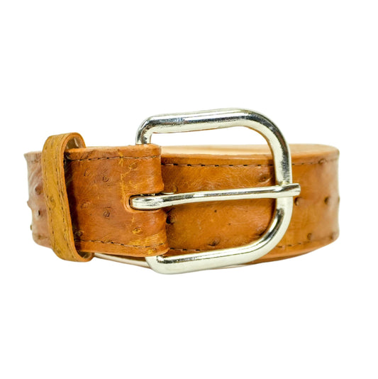 Casual Ostrich Belt- HONEY