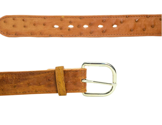 Casual Ostrich Belt- HONEY