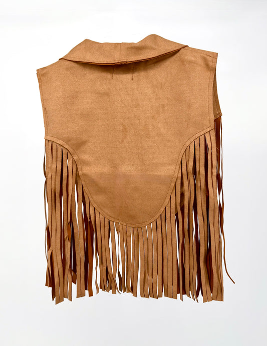 Desert Willow Fringe Western Vest – Camel Brown
