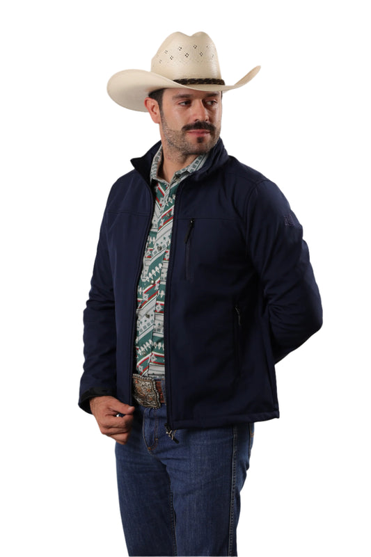 Navy Blue Softshell Fit Jacket