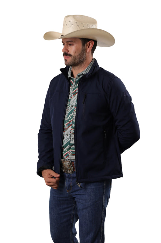 Navy Blue Softshell Fit Jacket