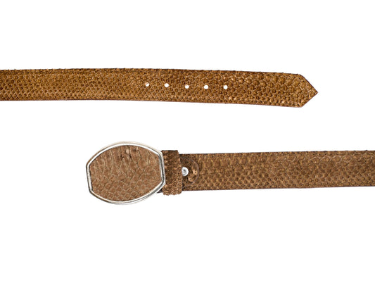 Python Belt - Honey Metal Buckle