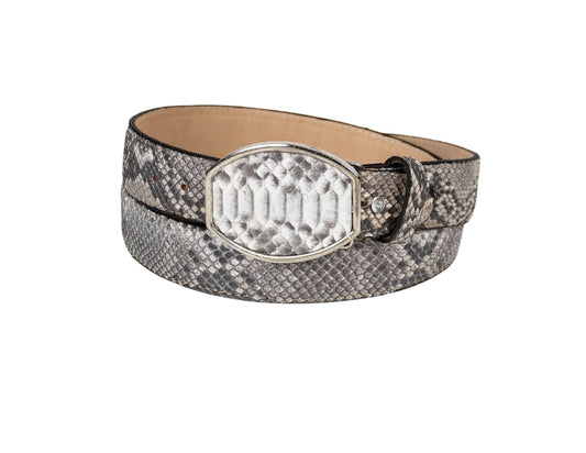 Python Belt - Natural Metal Buckle