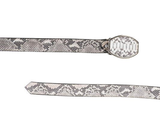 Python Belt - Natural Metal Buckle