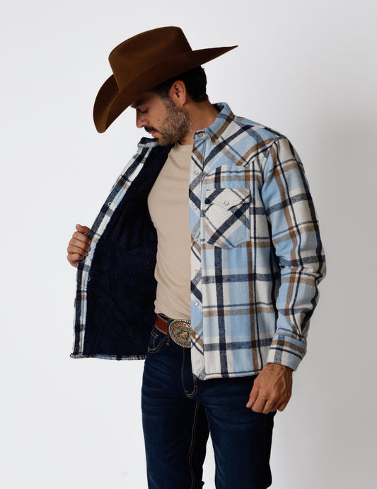 Blue Ridge Sherpa-Lined Western Flannel Jacket