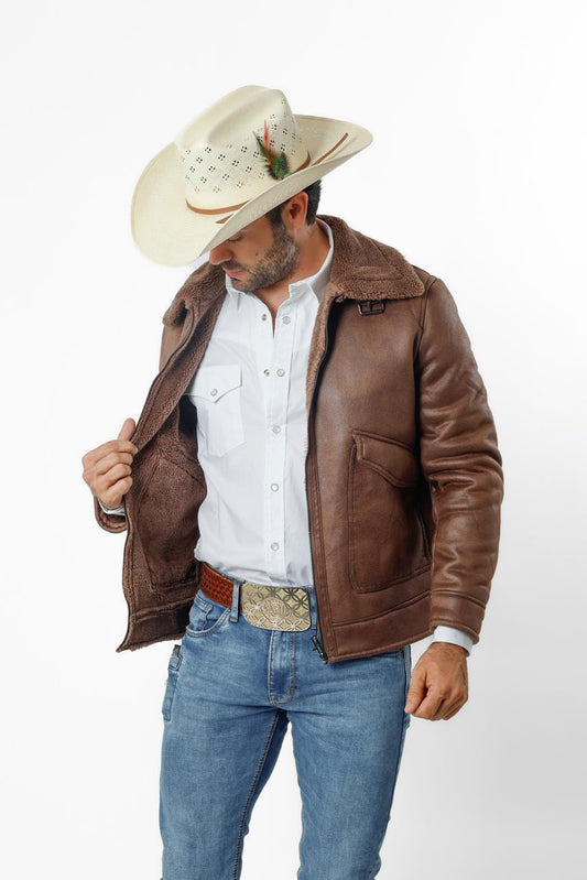 Canyon Frost Western Jacket – Chestnut Brown