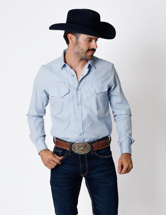 Silver Spur Light Blue Western Snap Shirt