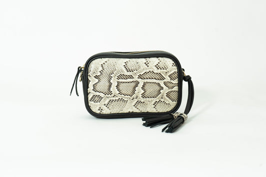 Python leather shoulder bag